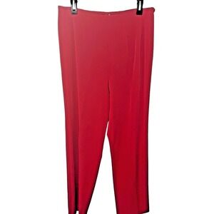 REDD Jeans Brand‎ Polyester Red Dress Pants Trousers Side Zip Women's Size 12